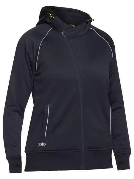 Bisley Women's Fleece Zip Front Hoodie With Sherpa Lining BKL6925 Work Wear Bisley Workwear NAVY (BPCT) 6